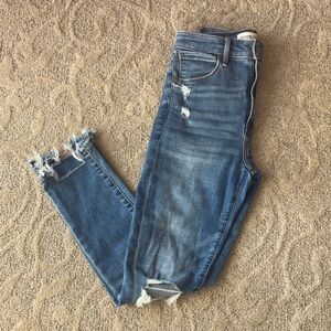 A&F Distressed Blue Jeans